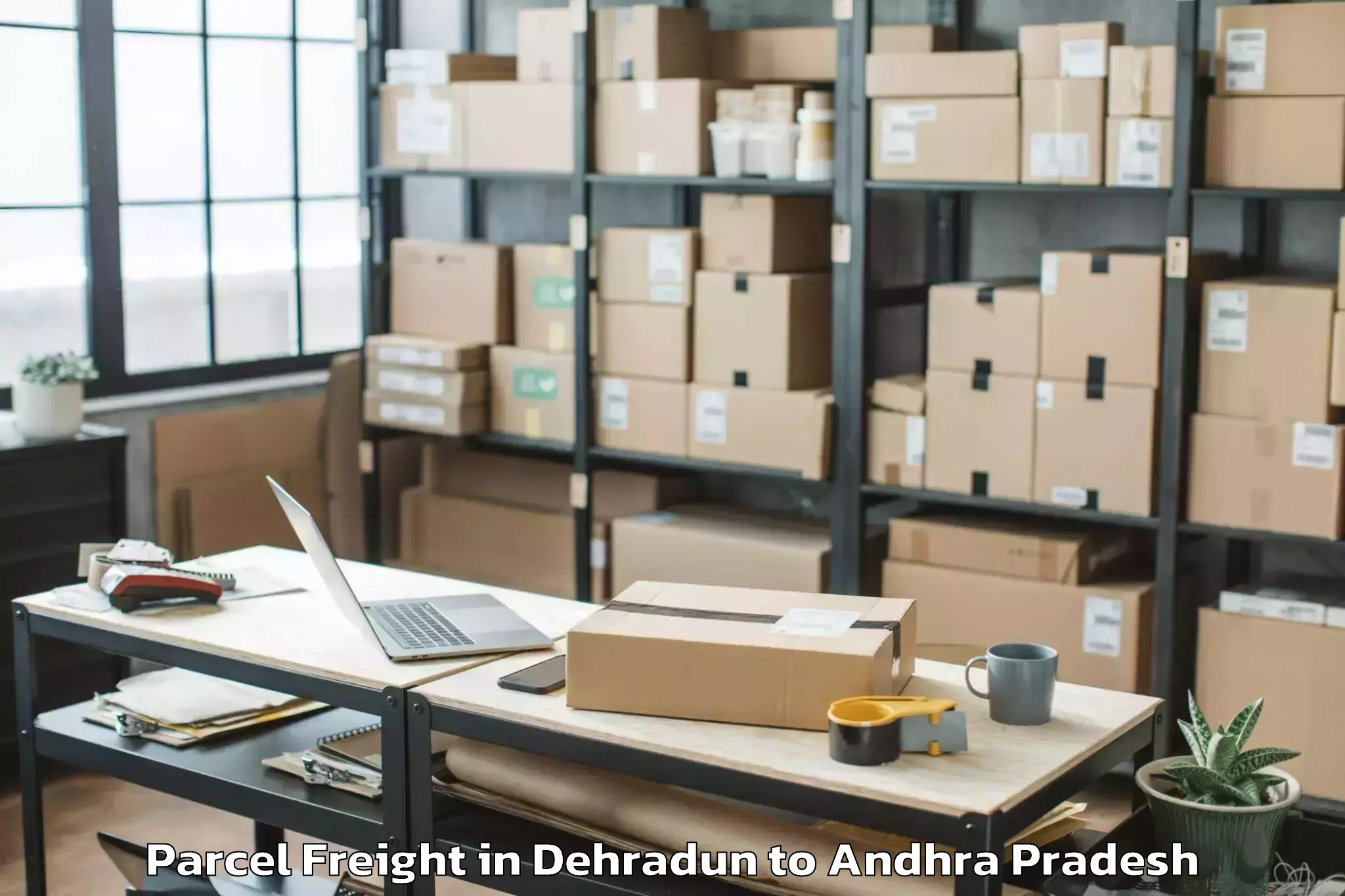 Top Dehradun to G Madugula Parcel Freight Available